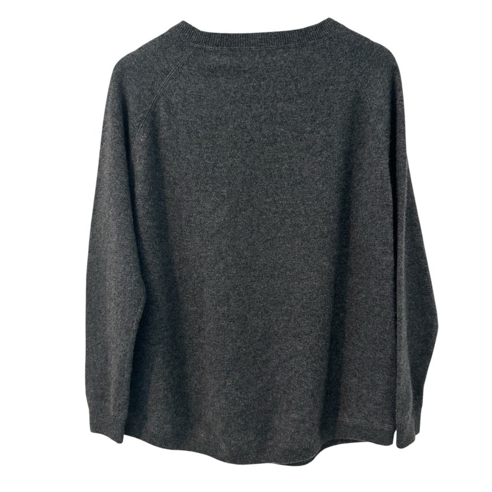 Kinross Charcoal Cashmere Crewneck Sweater for Men - Picture 3 of 9